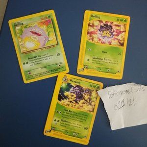 Pokemon cards Weezing & Koffing set.
